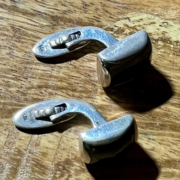 Labradorite semi-precious sterling Cufflinks - Picture 6 of 7